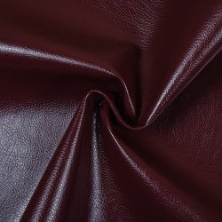Ткань Дерматин (Кожзам) для мебели (Ширина 138см), цвет Бордовый (на отрез) в Альметьевске