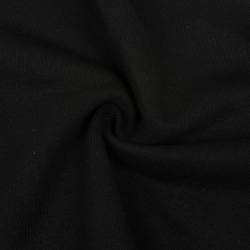 Ткань Футер 3-х нитка, Петля, цвет Черный (на отрез)  в Альметьевске