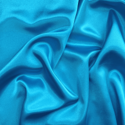 *Ткань Атлас-сатин, цвет Голубой (на отрез)  в Альметьевске