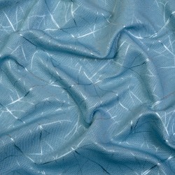Ткань Блэкаут для штор светозатемняющая 75% &quot;Ледовое тиснение, Голубой&quot; (на отрез)  в Альметьевске