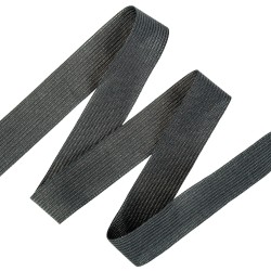 Окантовочная лента-бейка, цвет Чёрный 22мм (на отрез) в Альметьевске