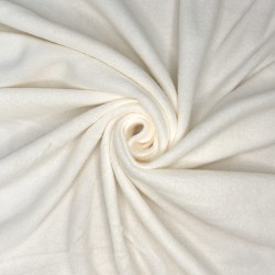 Ткань Флис Односторонний 130 гр/м2 (Ширина 150см), цвет Кремовый (на отрез) в Альметьевске