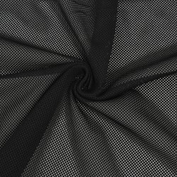 Трикотажная Сетка 75 г/м2, цвет Черный (на отрез)  в Альметьевске