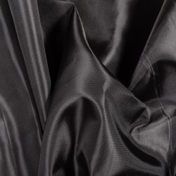 Ткань подкладочная Таффета 190Т (Ширина 150см), цвет Черный (на отрез) в Альметьевске
