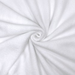 Ткань Флис Двусторонний 280 гр/м2 (Ширина 150см), цвет Белый (на отрез) в Альметьевске