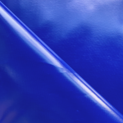 Ткань ПВХ 450 гр/м2, Синий (Ширина 160см), на отрез  в Альметьевске